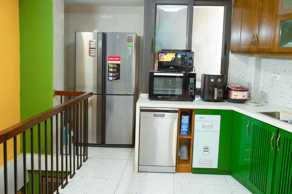 Kuchyň nebo kuchyňský kout v ubytování ART GREEN HOME