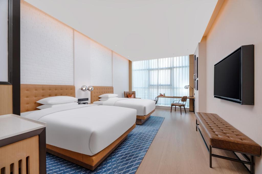 TV a/nebo společenská místnost v ubytování Four Points by Sheraton Xi’an High-Tech Zone