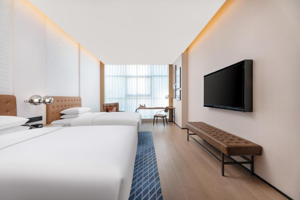 TV a/nebo společenská místnost v ubytování Four Points by Sheraton Xi’an High-Tech Zone