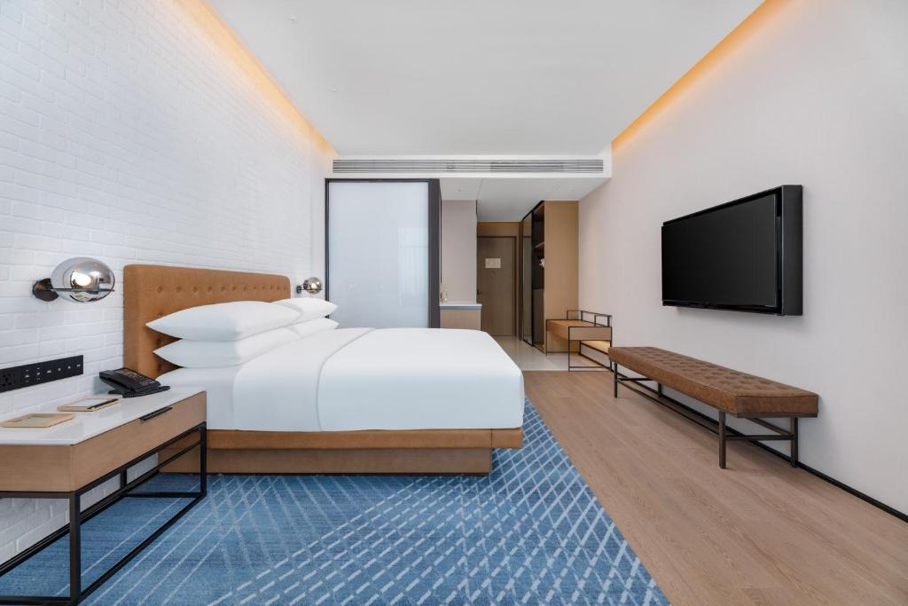 TV a/nebo společenská místnost v ubytování Four Points by Sheraton Xi’an High-Tech Zone