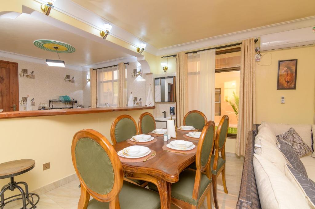 Kuchyň nebo kuchyňský kout v ubytování Dubai infinite luxury suites