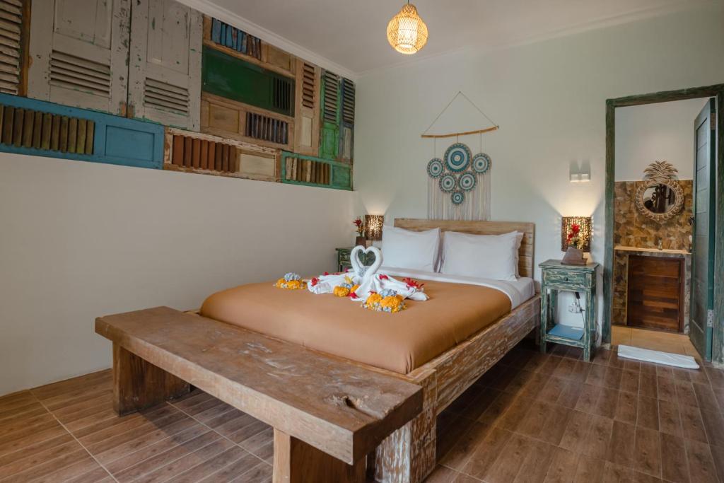 Postel nebo postele na pokoji v ubytování Munduk Farmhouse