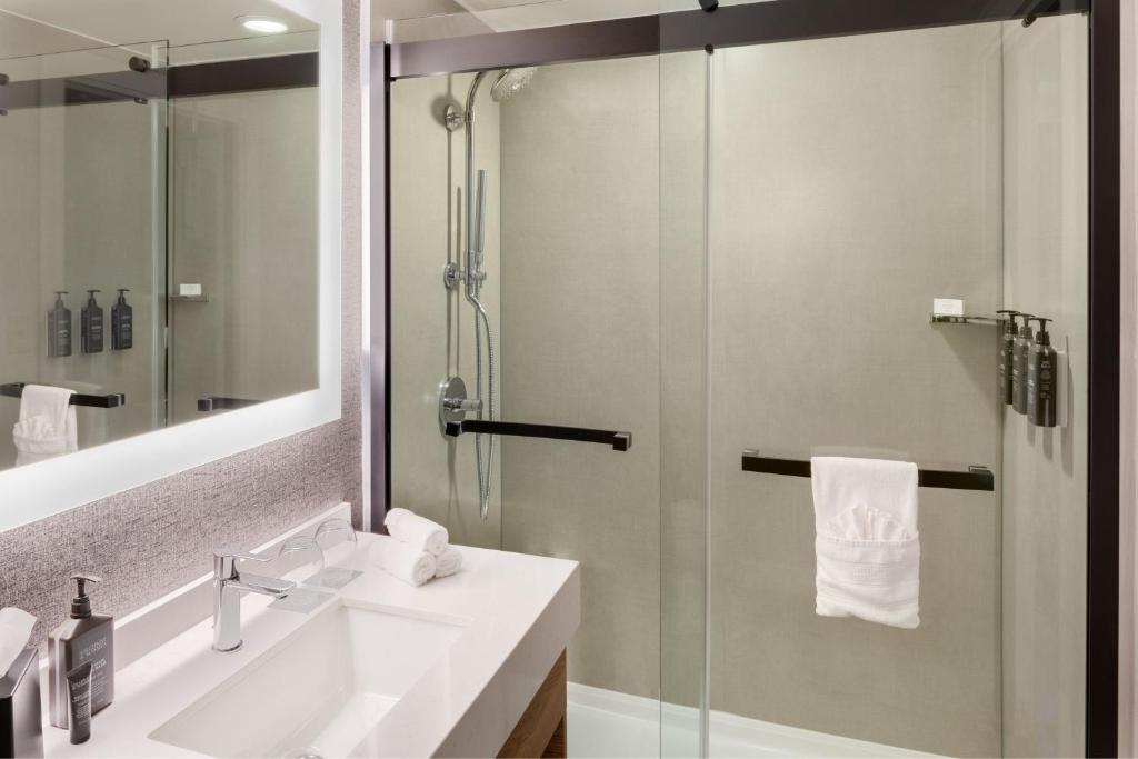 Koupelna v ubytování Sheraton Hotel Stonebriar