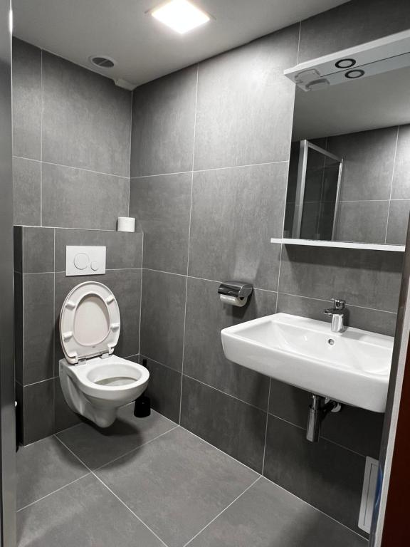 Koupelna v ubytování Hotel Bohemia Excellent