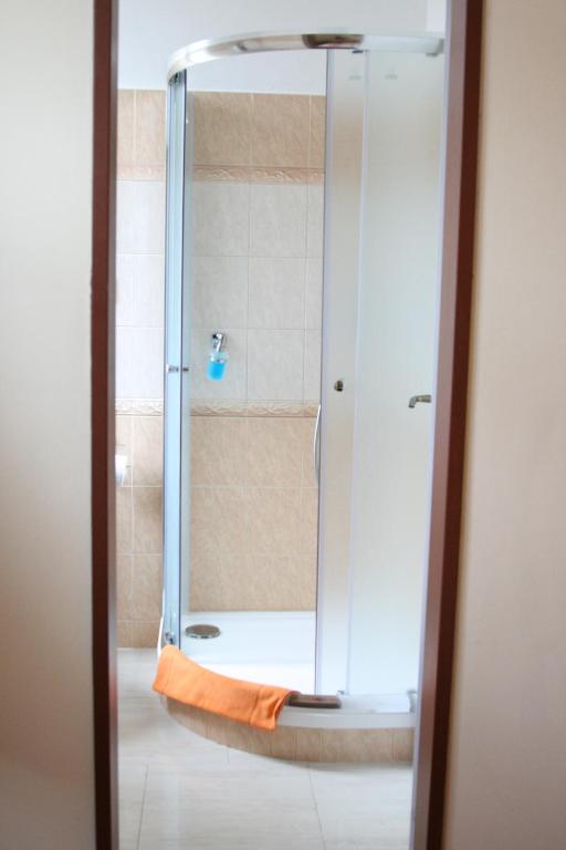Koupelna v ubytování Hotel Klara