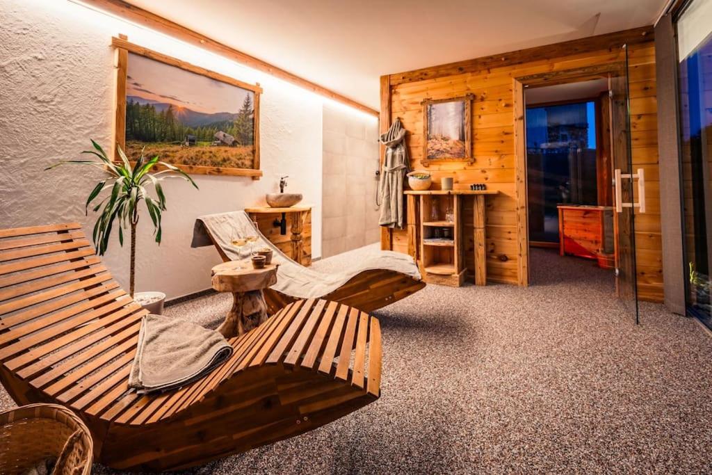 Posezení v ubytování Unterkircher Chalet