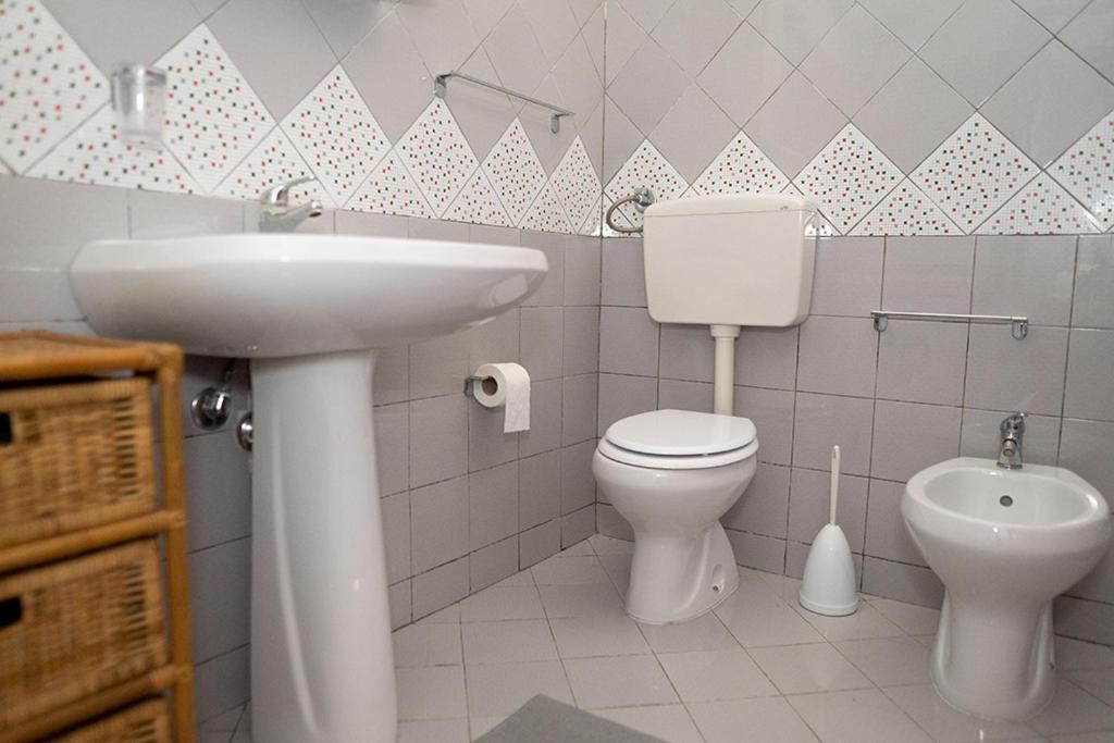 Koupelna v ubytování Casa malacala