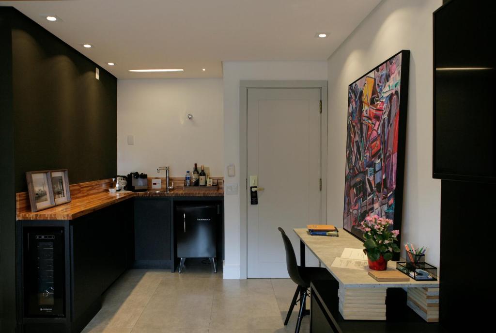 Kuchyň nebo kuchyňský kout v ubytování Itaim Bibi - The Capital Flat - Apto 1211