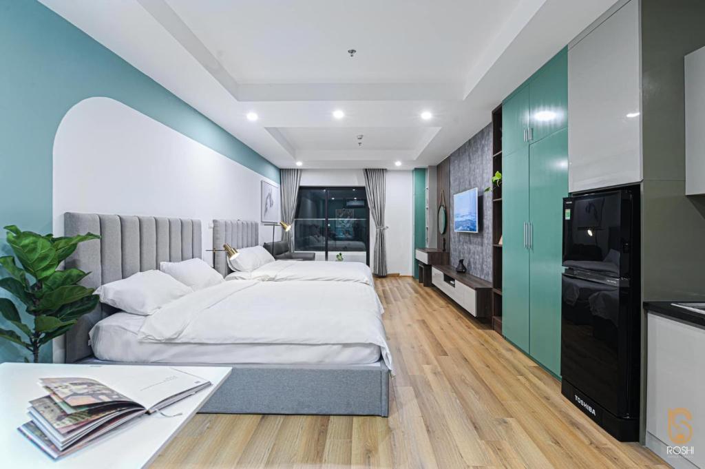 Postel nebo postele na pokoji v ubytování Căn Hộ TMS View Biển Quy Nhơn