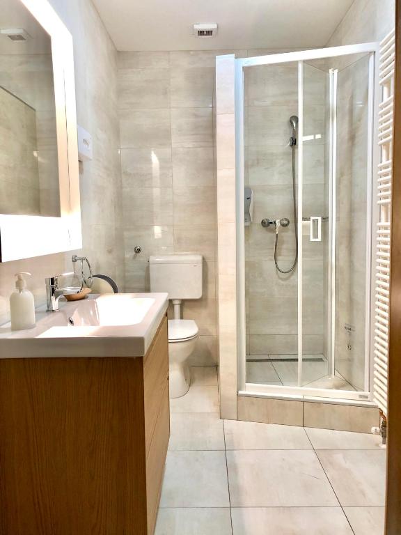 Koupelna v ubytování Hét Vezér Apartmanhotel