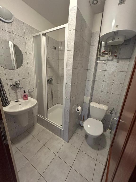 Koupelna v ubytování Penzion Maják