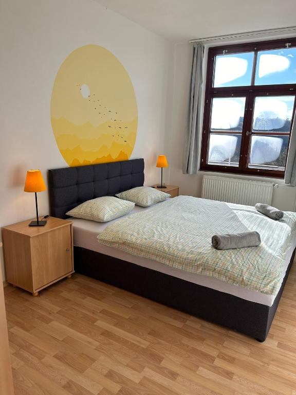 Postel nebo postele na pokoji v ubytování Penzion Maják