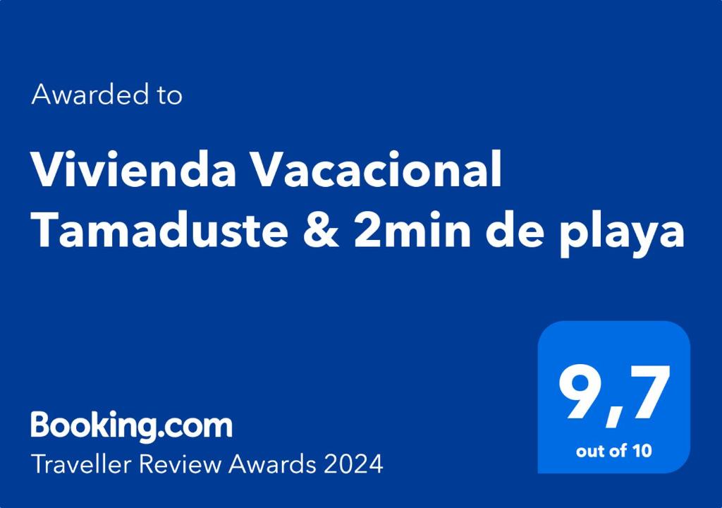 Certifikát, hodnocení, plakát nebo jiný dokument vystavený v ubytování Tamaduste Holidays Relax & Confort