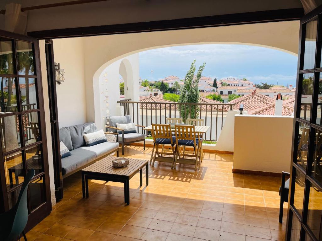 Balkón nebo terasa v ubytování Precioso apartamento piscinas Cala en Porter