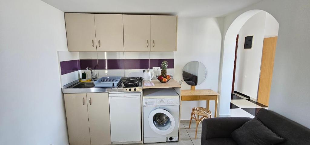 Kuchyň nebo kuchyňský kout v ubytování Primordial Apartment