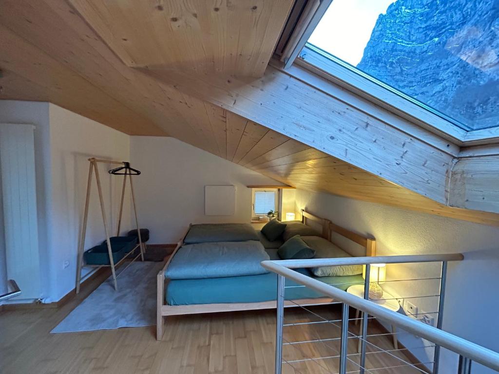 Postel nebo postele na pokoji v ubytování Wohnung am Postweg
