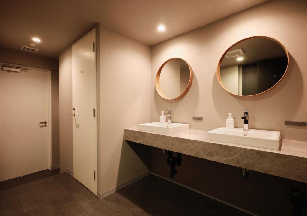 Koupelna v ubytování Hotel Graphy Nezu