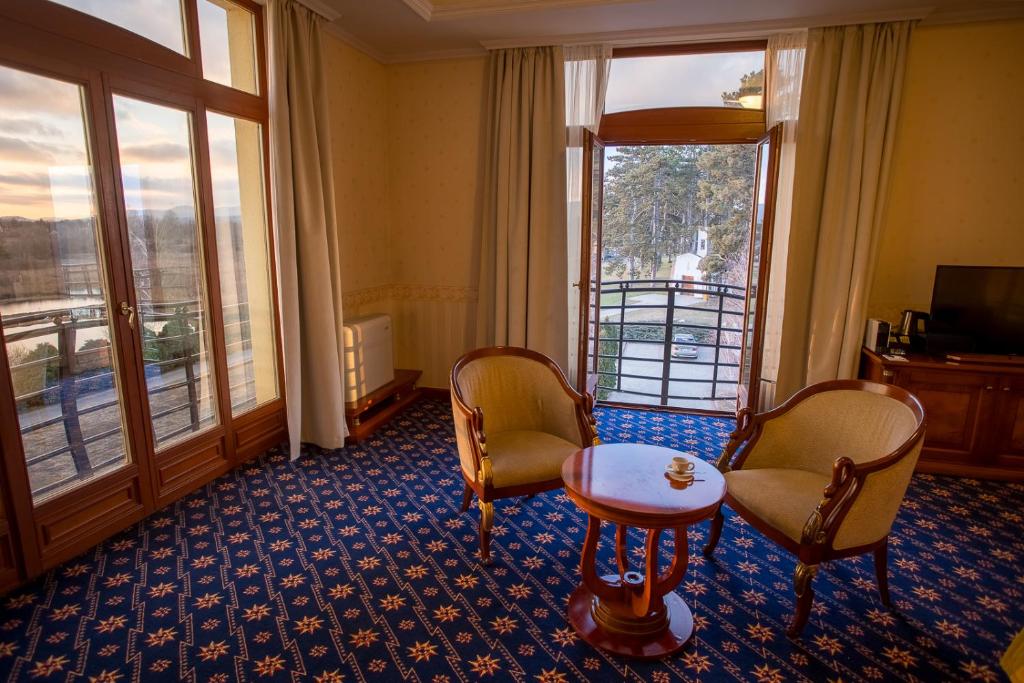 TV a/nebo společenská místnost v ubytování Hotel Golden Palace