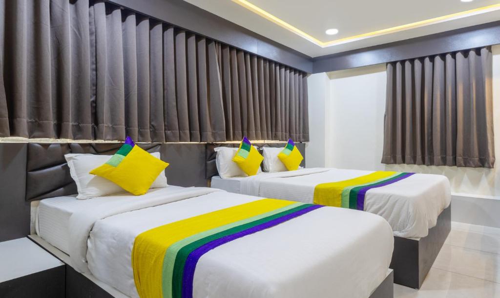 Postel nebo postele na pokoji v ubytování Itsy Hotels Signature, Nehru Nagar