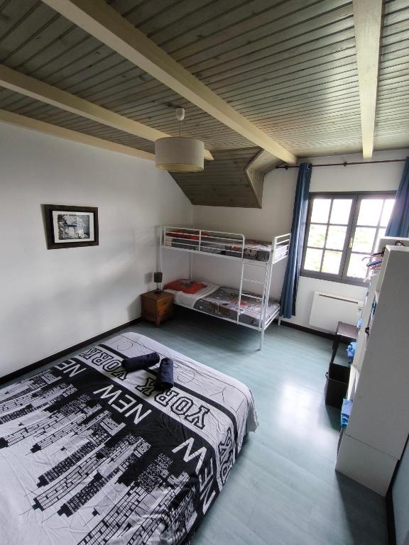 Postel nebo postele na pokoji v ubytování La ch'tite montagne