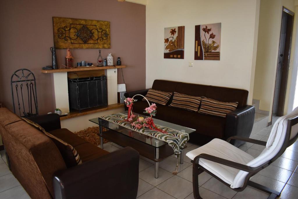A seating area at Thalassa