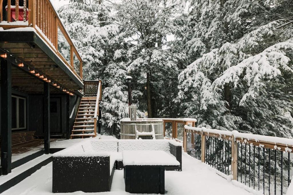 Alpine Lake House - Waterfront on Lake Muskoka v zimě