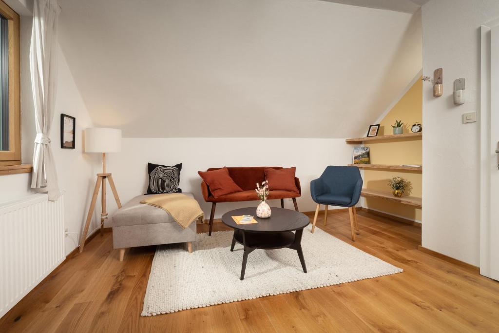 Posezení v ubytování Haus Grundlsee