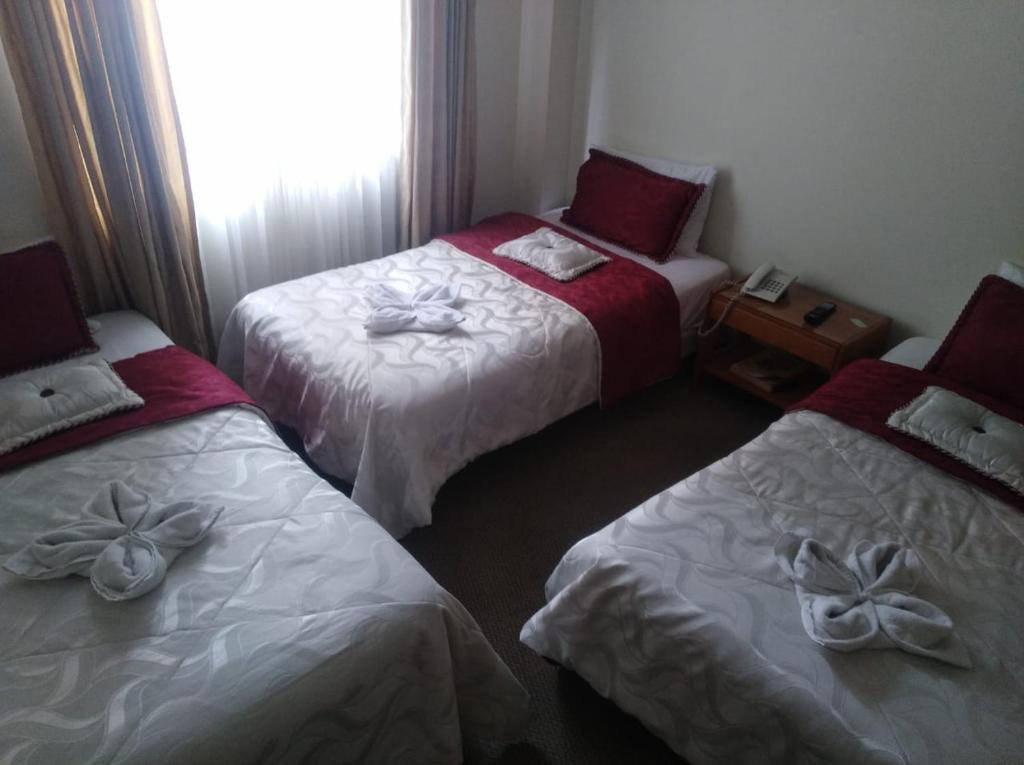 Postel nebo postele na pokoji v ubytování Hotel Casa La Riviera