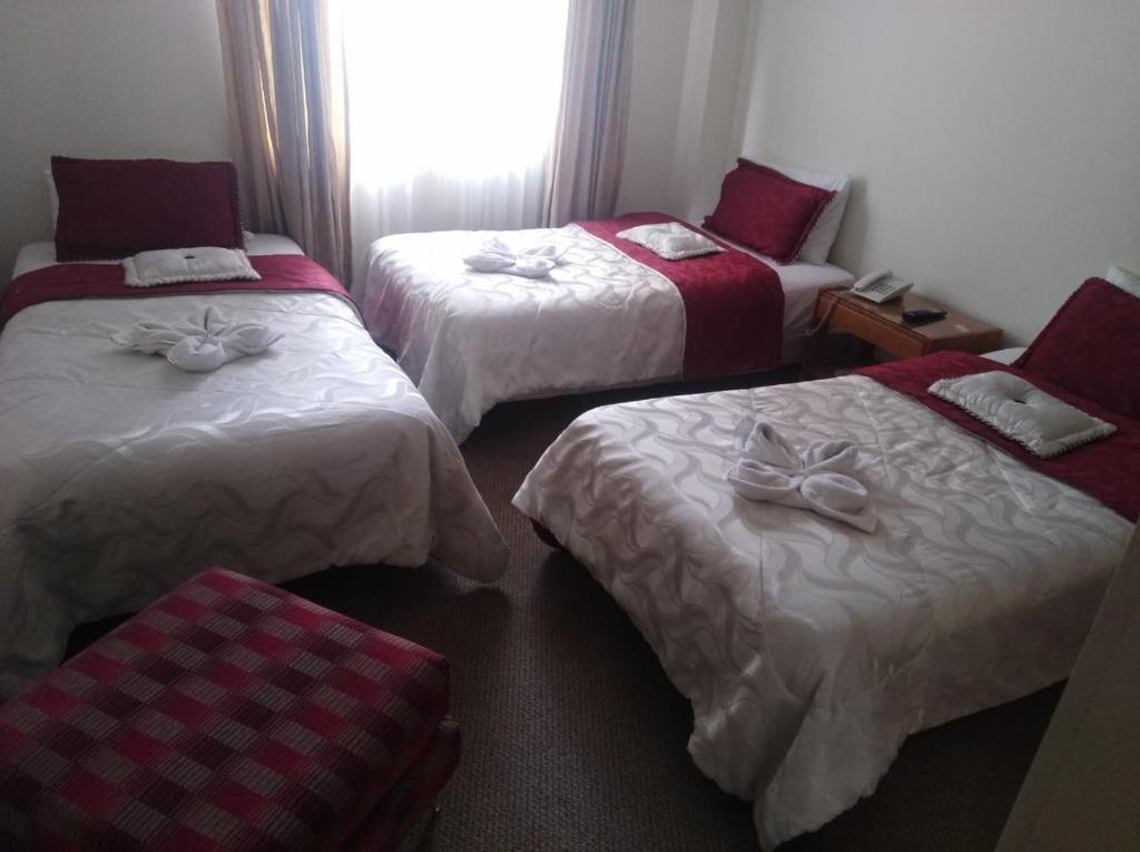 Postel nebo postele na pokoji v ubytování Hotel Casa La Riviera