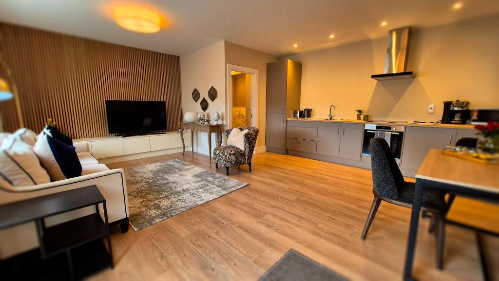 Kuchyň nebo kuchyňský kout v ubytování Modern country charm apartment.