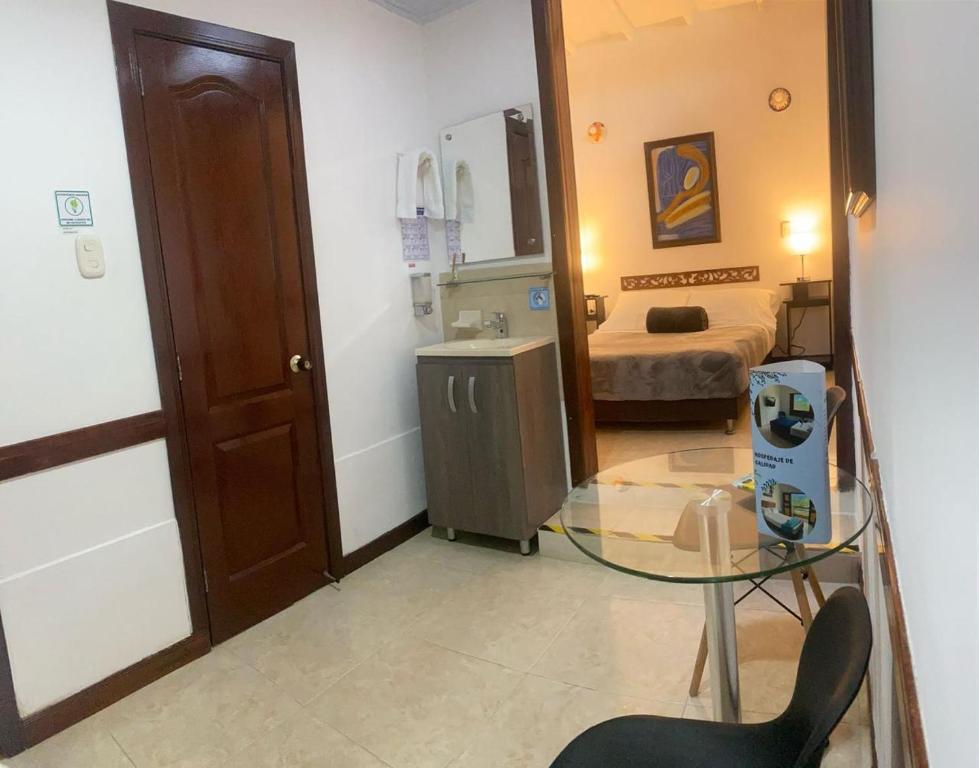 Nhà bếp/bếp nhỏ tại Hospedaje Camino Real a 150 MTS del centro