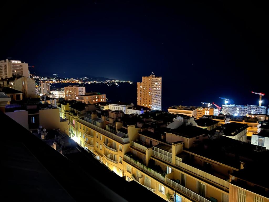 Nespecifikovaný výhled na destinaci Beausoleil nebo výhled na město při pohledu z apartmánu