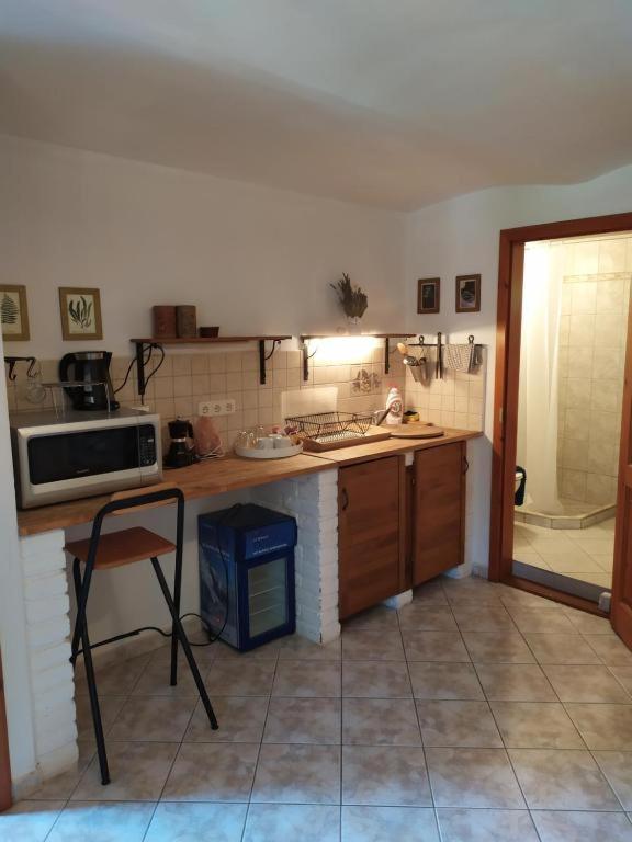 Kuchyň nebo kuchyňský kout v ubytování LindenTree-Harmony Apartman