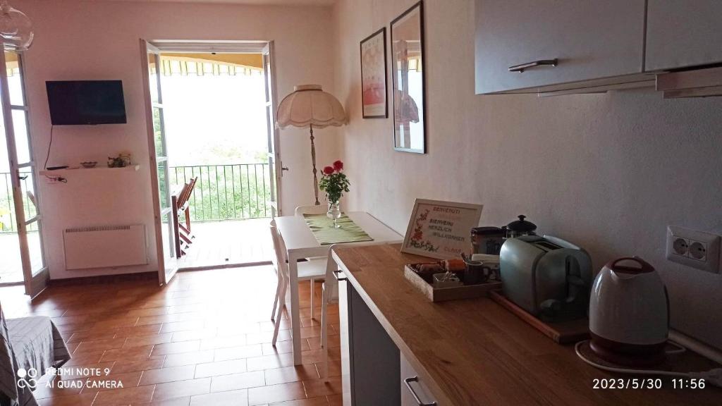 Kuchyň nebo kuchyňský kout v ubytování IL BALCONE SUL LAGO