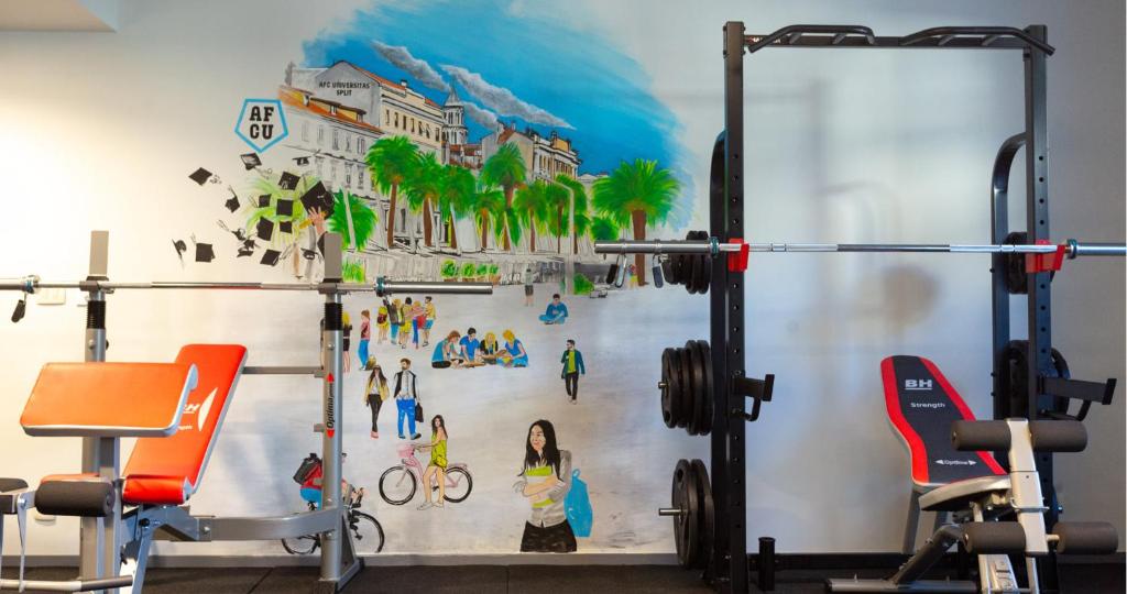 Fitness centrum a/nebo fitness zařízení v ubytování B&B rooms BB