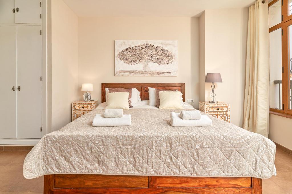Posteľ alebo postele v izbe v ubytovaní Luxury 1st floor apartment in Nerja