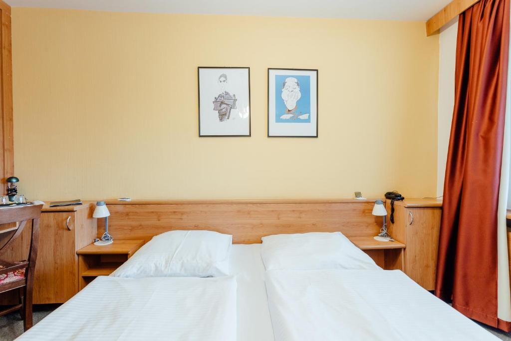 Postel nebo postele na pokoji v ubytování Hotel Sachticka