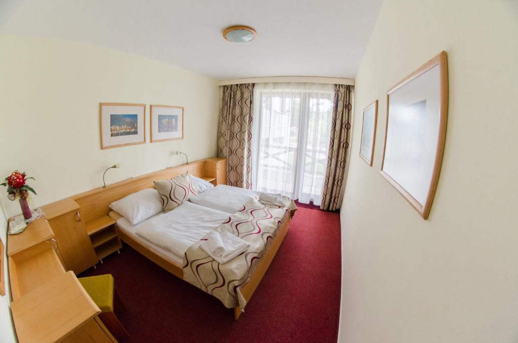 Postel nebo postele na pokoji v ubytování Hotel Sachticka