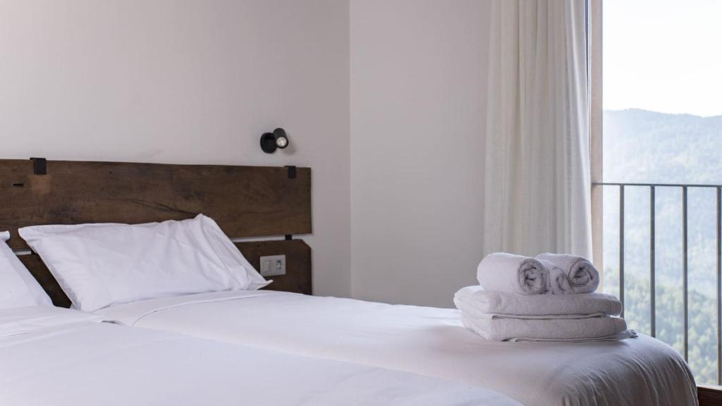 Postel nebo postele na pokoji v ubytování Abbatissa Hotel Restaurant