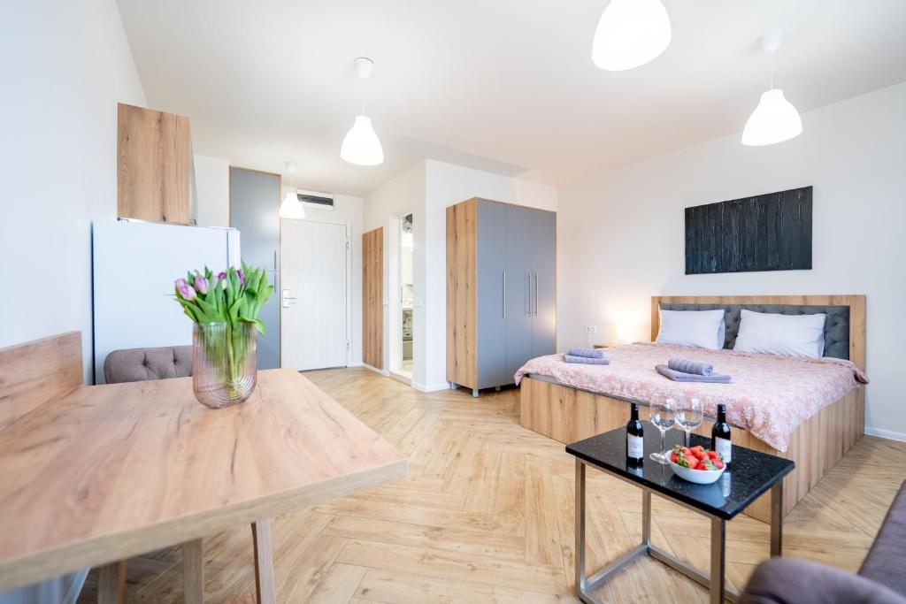 Travel Proud WOW studios for rent - bul Montevideo 25A - B - Studio De Luxe Avec Vue Sur La Montagne