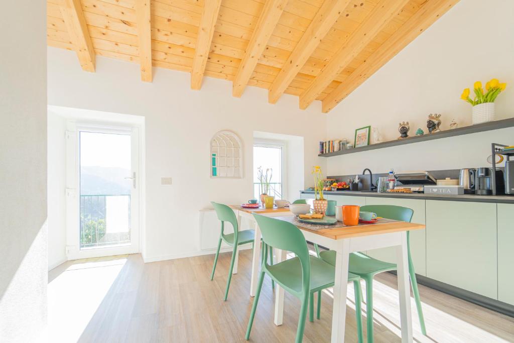 Kuchyň nebo kuchyňský kout v ubytování B&B La Volpe
