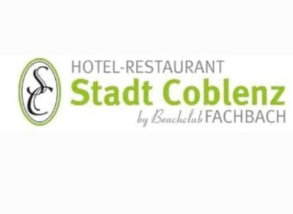 a sign for a hotel restaurant slap colombia at Hotel Stadt Coblenz in Fachbach