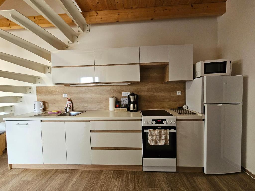 Köök või kööginurk majutusasutuses Apartmán MÁJA Mikulov
