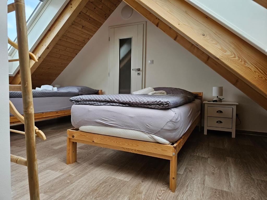Voodi või voodid majutusasutuse Apartmán MÁJA Mikulov toas