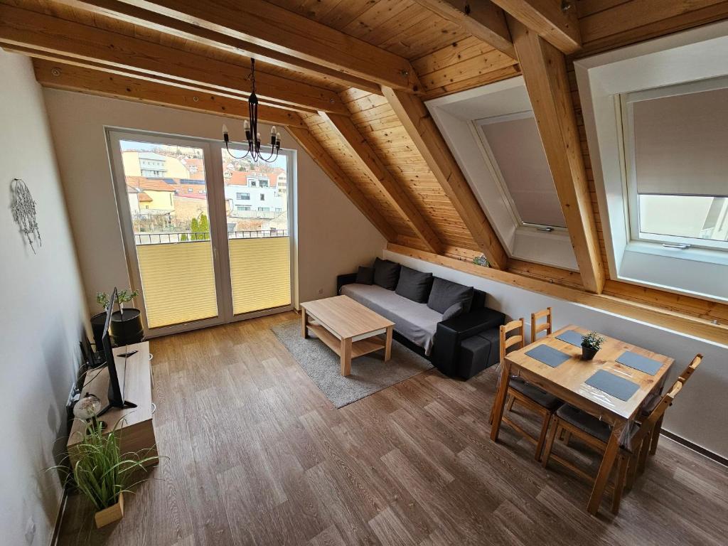 Istumisnurk majutusasutuses Apartmán MÁJA Mikulov