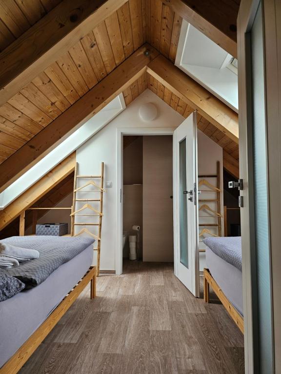 Voodi või voodid majutusasutuse Apartmán MÁJA Mikulov toas