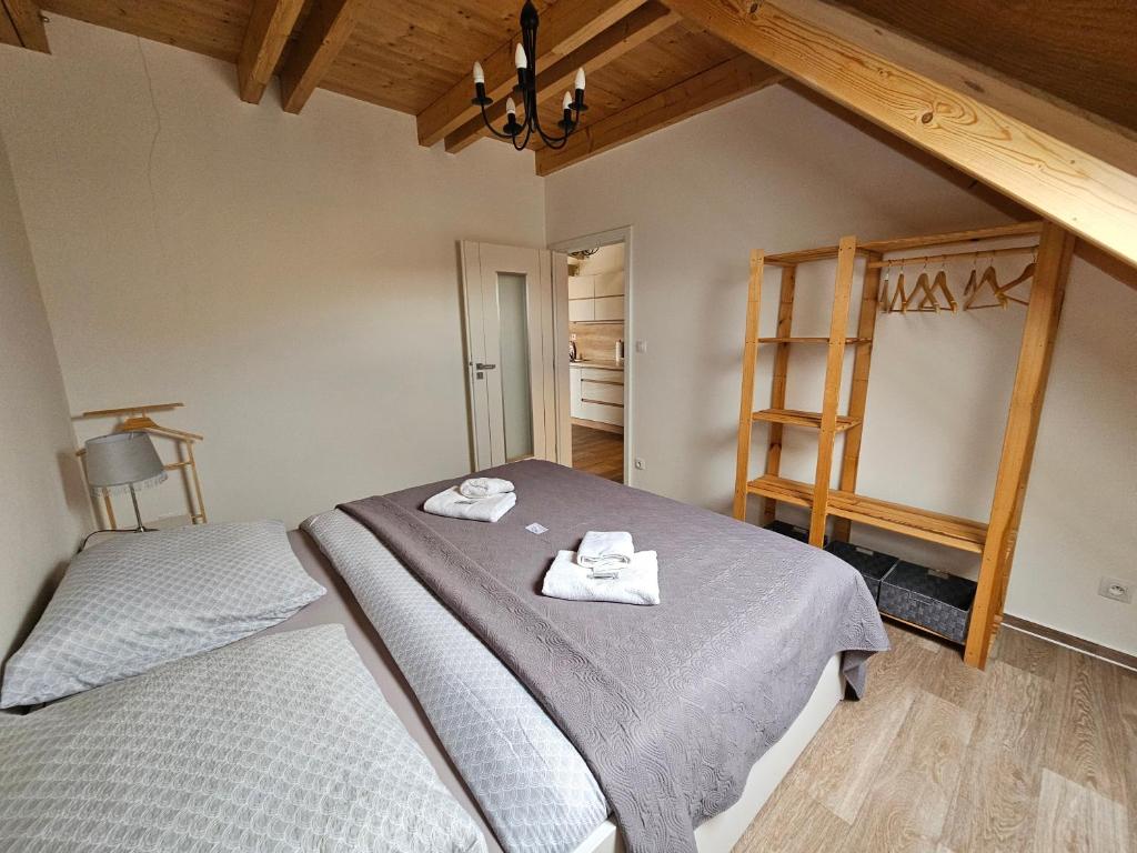 Voodi või voodid majutusasutuse Apartmán MÁJA Mikulov toas