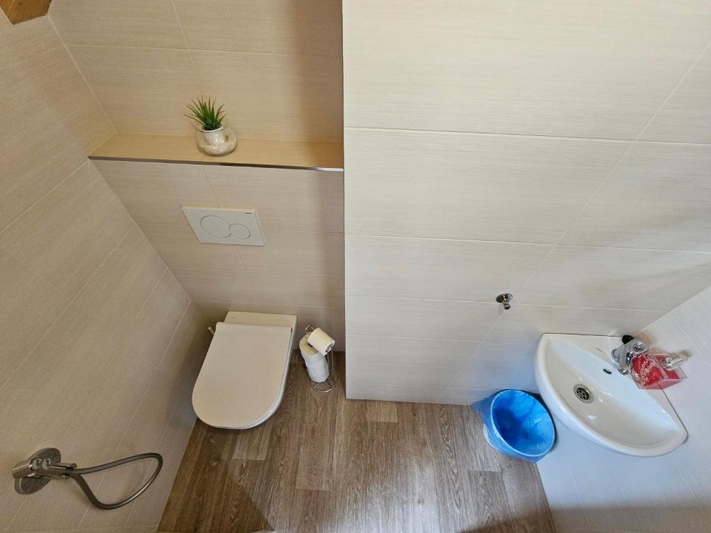 Vannituba majutusasutuses Apartmán MÁJA Mikulov