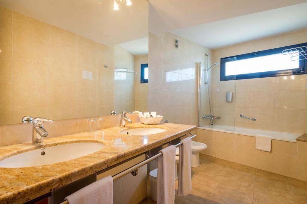 Koupelna v ubytování Hotel Garbi