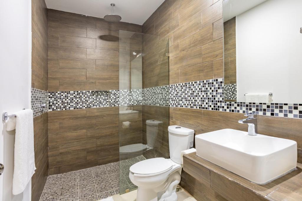 Koupelna v ubytování WinDay Hotel Express